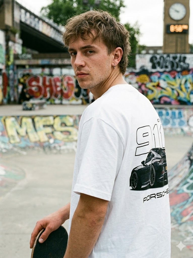 911 GT3 – White Oversized T-Shirt