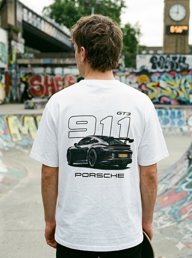 911 GT3 – White Oversized T-Shirt