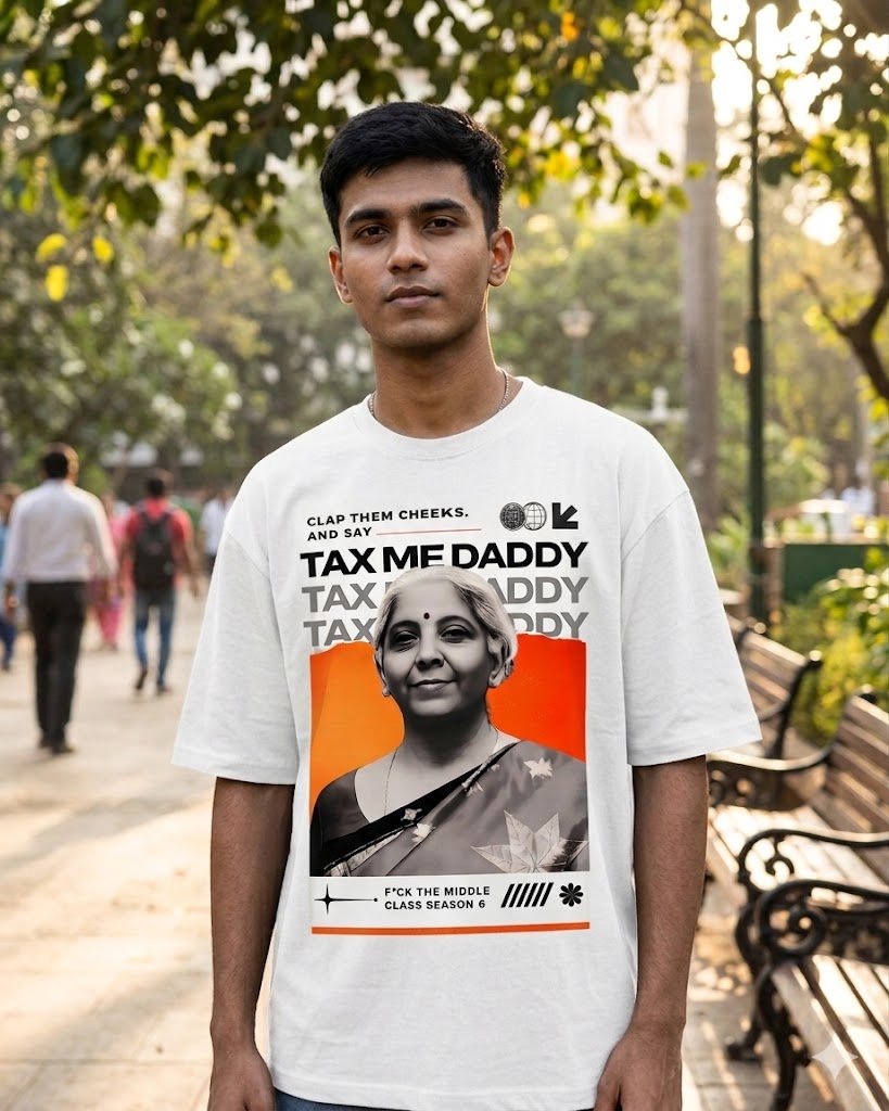 Tax Me Daddy – White Oversized T-Shirt