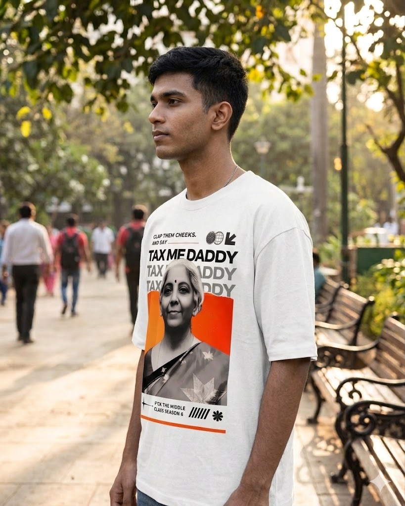 Tax Me Daddy – White Oversized T-Shirt